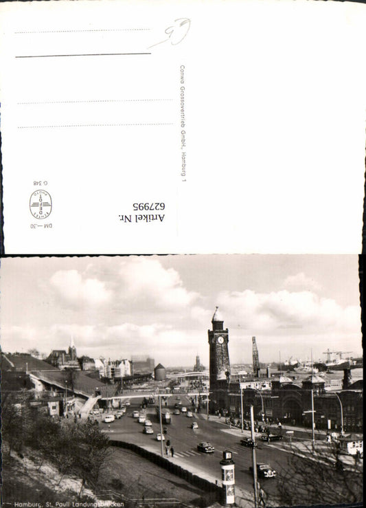 627995,Foto Ak Hamburg St Pauli Landungsbrücken Turm Schiffe Dampfer