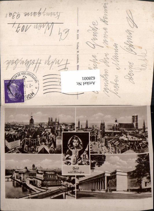 628001,Mehrbild Ak München Münchner Kindl Bier