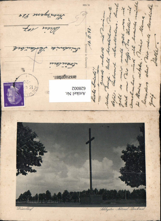 628002,Düsseldorf Schlageter-National-Denkmal Kreuz