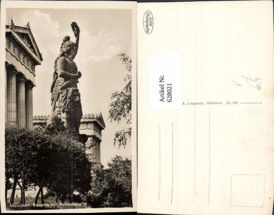 628021,Foto Ak München Bavaria m. Ruhmeshalle Statue pub A. Lengauer 133