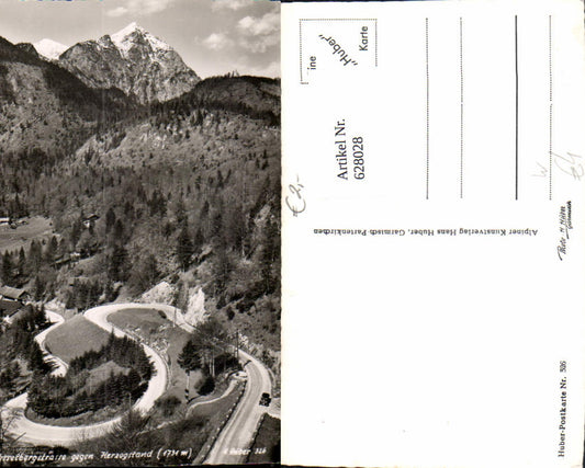 628028,Foto Ak Kesselbergstrasse geg. Herzogstand Kochel am See