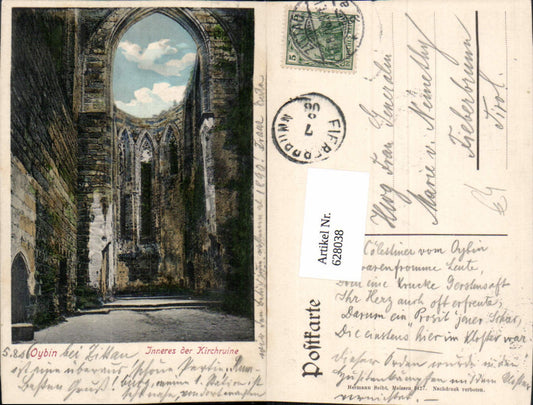 628038,Oybin Inneres d. Kirchenruine Ruine Kirche