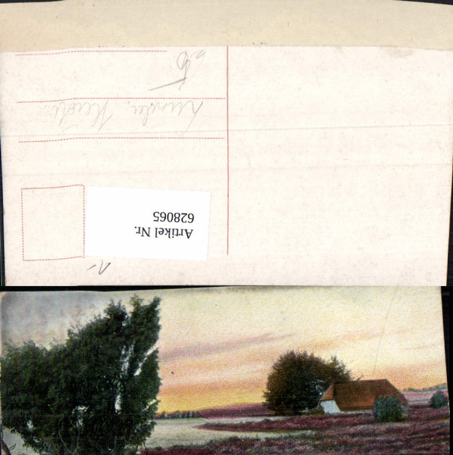 628065, Artist Ak Lüneburg Heath Heath Landscape