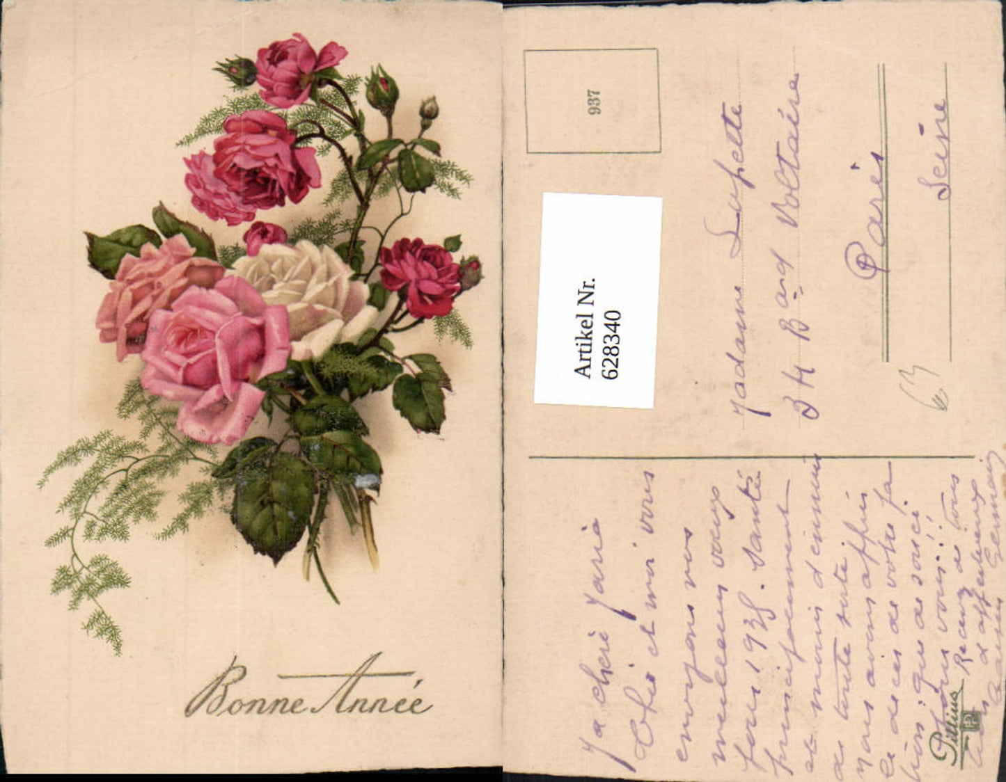 628340, New Year Bonne Annee Roses Flowers
