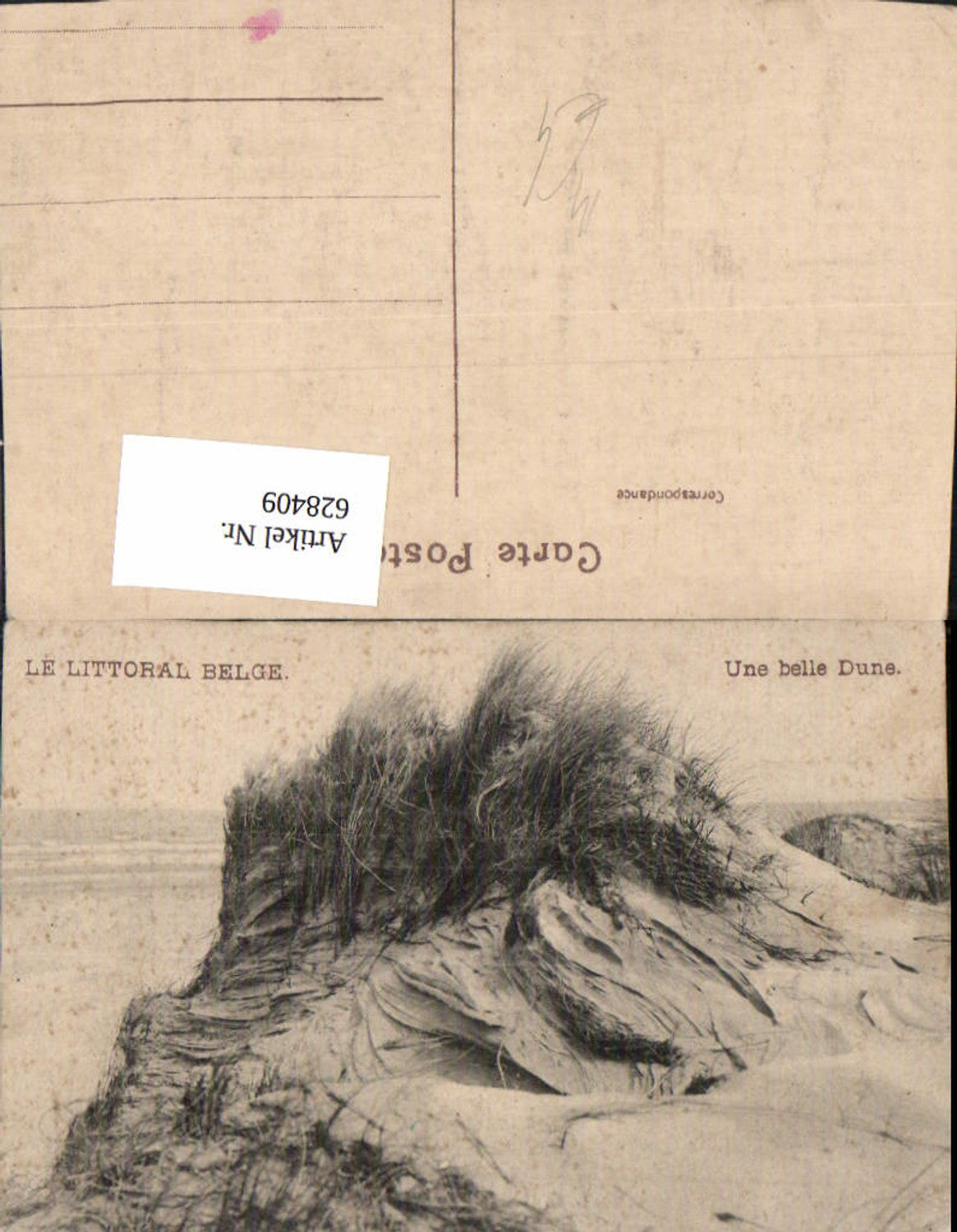 628409,Künstler Ak Le Littoral Belge Une belle Dune Düne Landschaft Strand