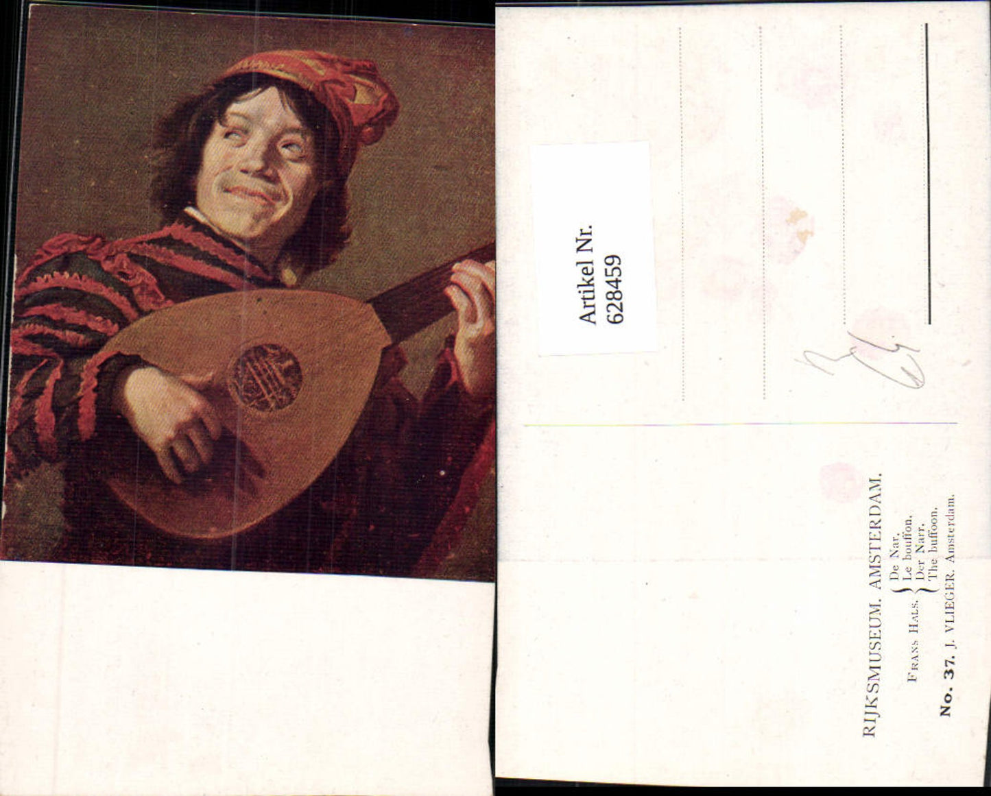 628459,Künstler Ak Frans Hals De Nar Der Narr Mandoline