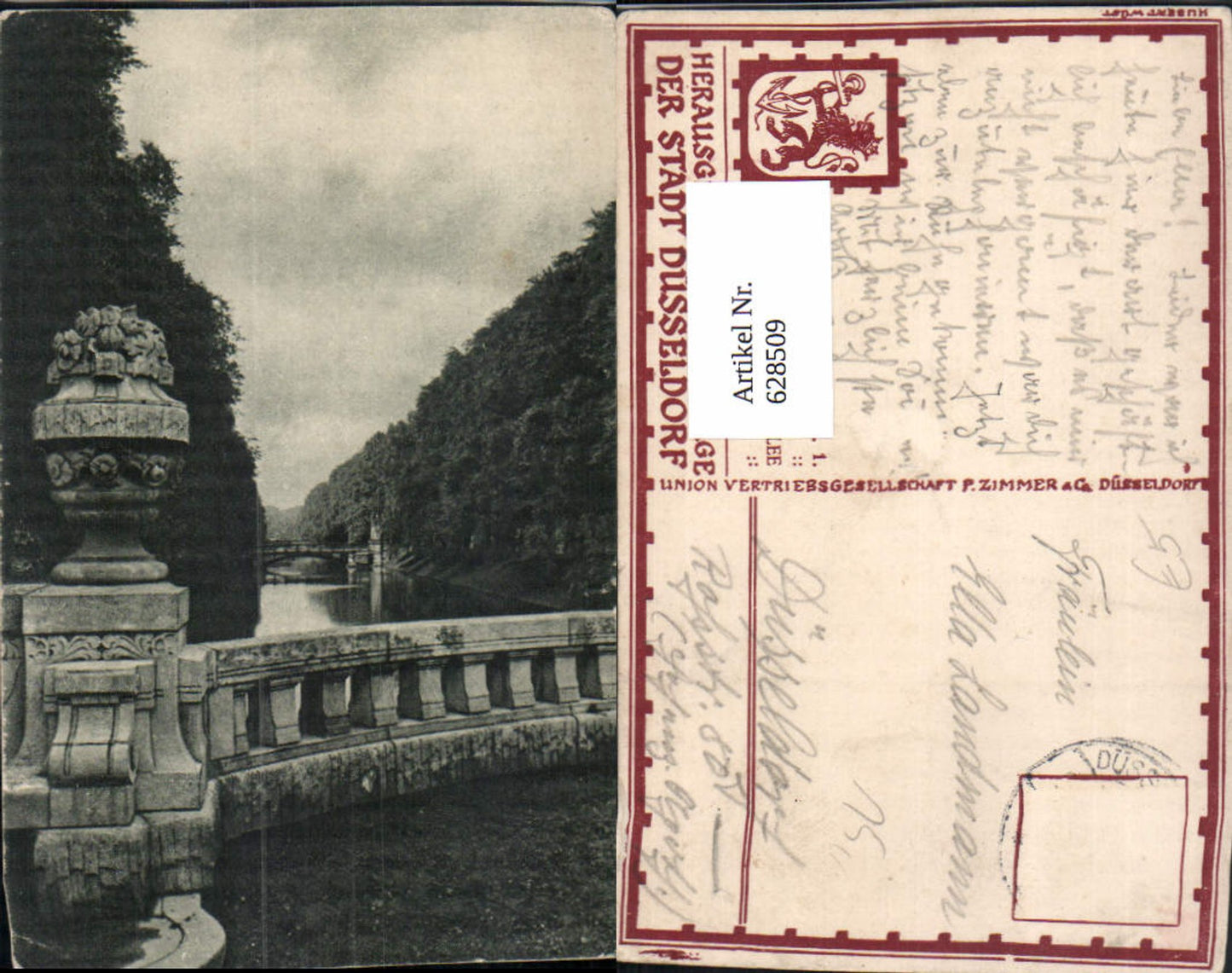 628509,Düsseldorf Blick in die Königsallee m. Stadtgraben