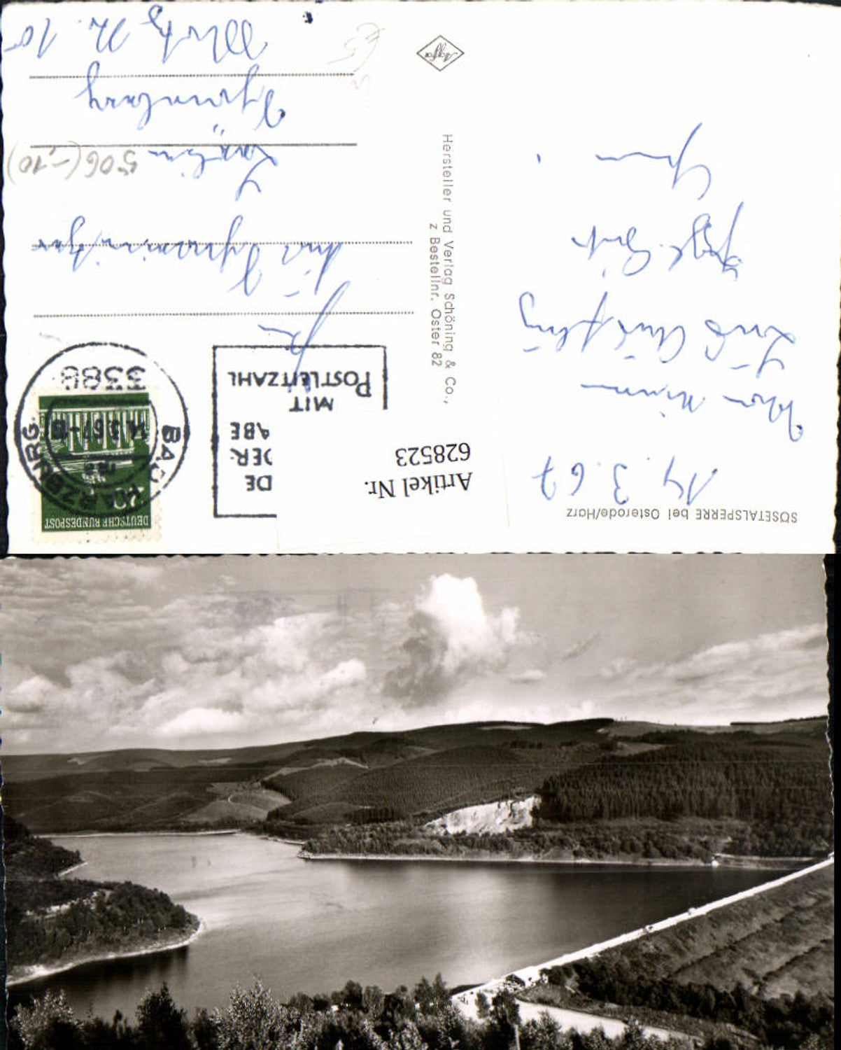 628523,Foto Ak Sösetalsperre b. Osterode Harz Talsperre