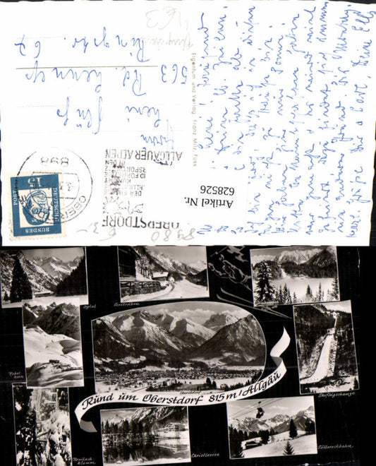 628526,Mehrbild Ak Oberstdorf Allgäu Wintersport Nebelhorn Söllereckbahn Seilbahn Skiflugschanze