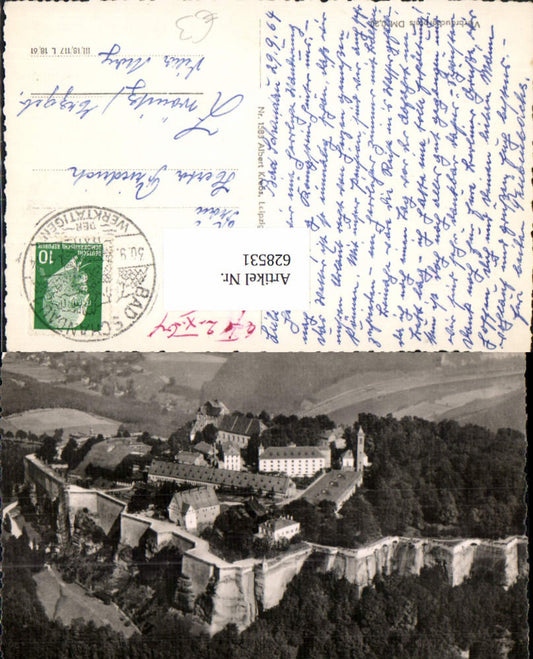 628531,Fliegeraufnahme Königstein Sächsische Schweiz Festung Königstein