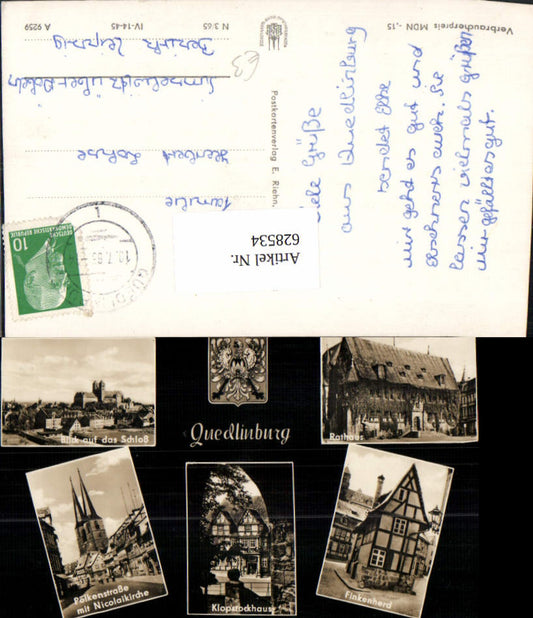 628534,Mehrbild Ak Quedlinburg Finkenherd Rathaus Schloss