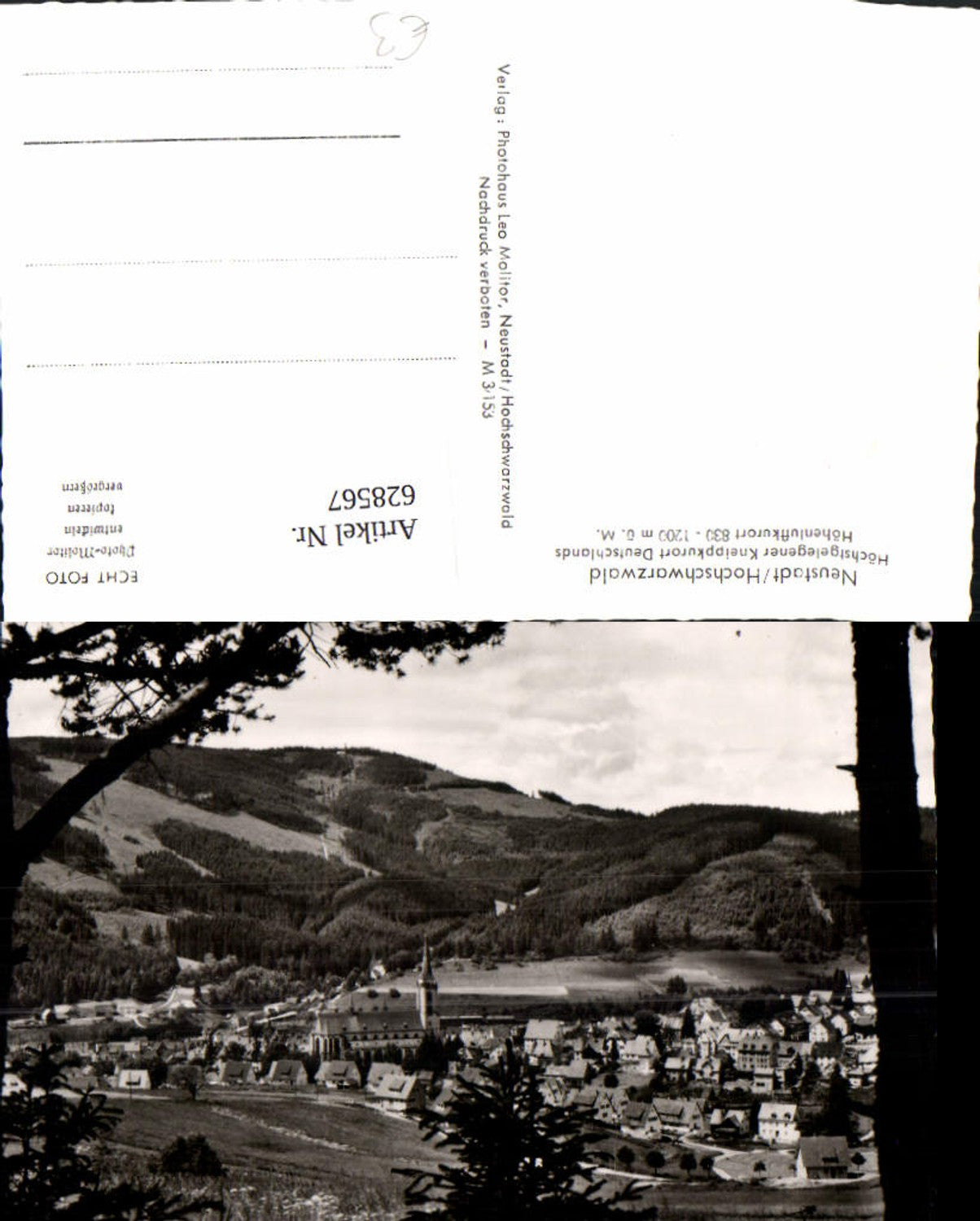 628567,Foto Ak Neustadt Titisee-Neustadt Hochschwarzwald Ansicht