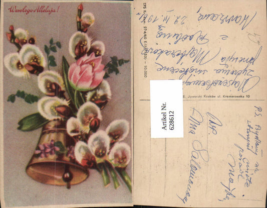628612,Ostern Glocke m. Palmkätzchen Blume Wesolego Alleluja
