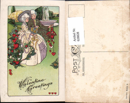 628828,Künstler Ak Paar Liebe Herzen Valentine Greetings Valentinstag
