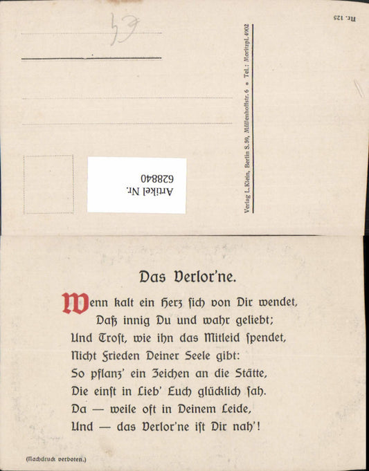 628840,Spruch Das Verlorne Wenn kalt ein Herz sich von dir wendet