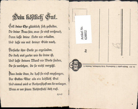 628852,Spruch Dein köstlich Gut Lishoff