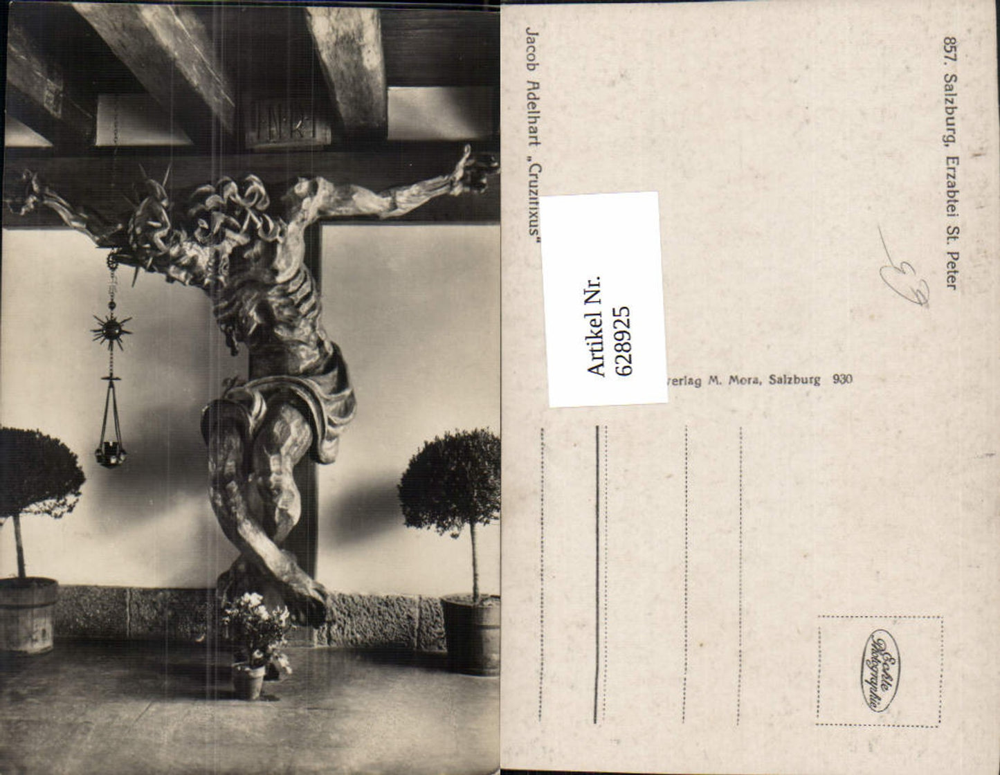 628925, Photo Ak Salzburg Archabbey St. Peter Jacob Adelhart Crucifixus