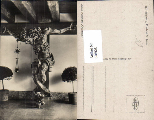 628925, Photo Ak Salzburg Archabbey St. Peter Jacob Adelhart Crucifixus
