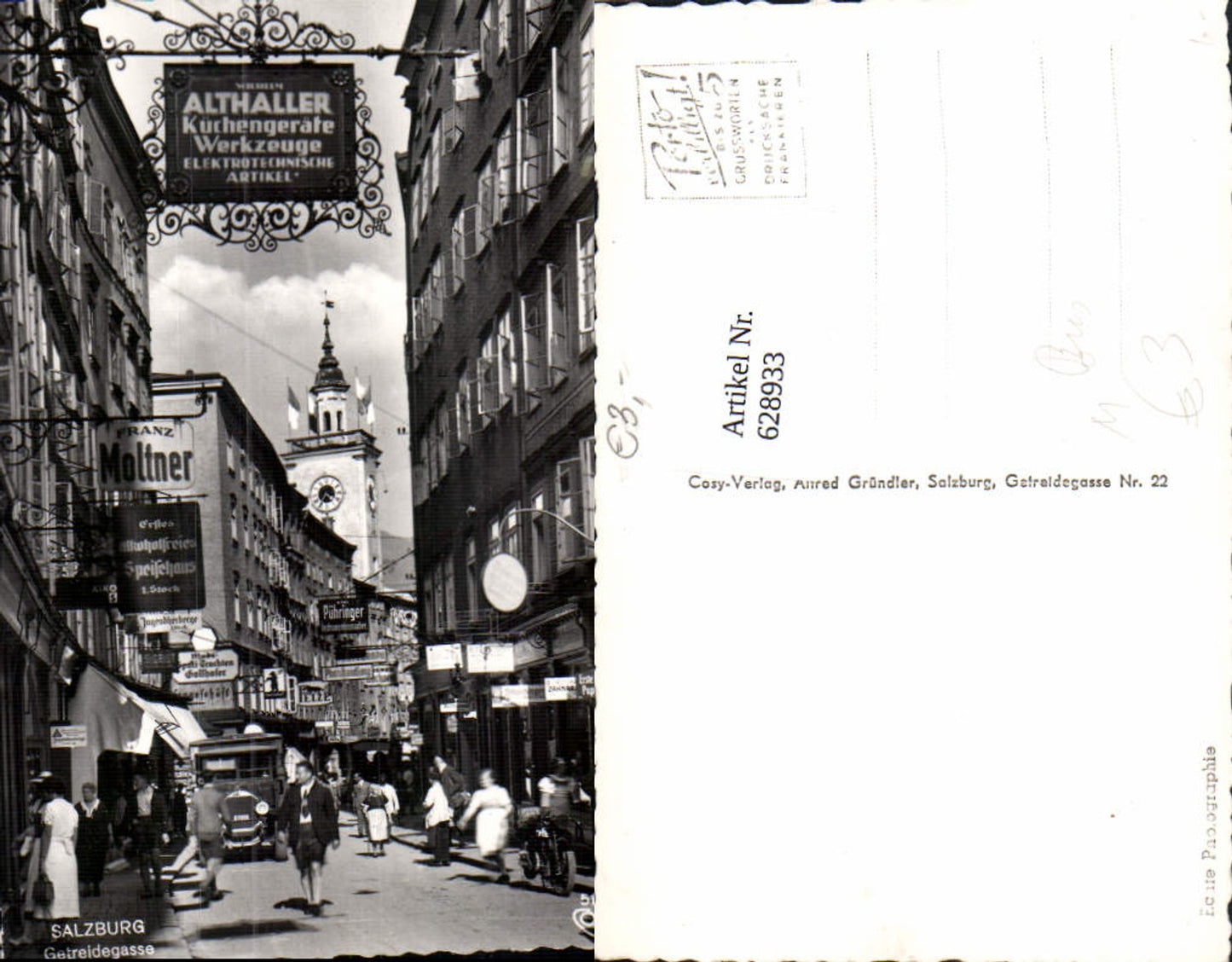 628933, Photo Ak Salzburg Getreidegasse Bus pub Cosy 513