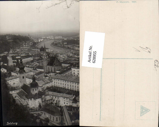628955, Photo Ak Salzburg View from fortress to city pub F. Morawetz 26