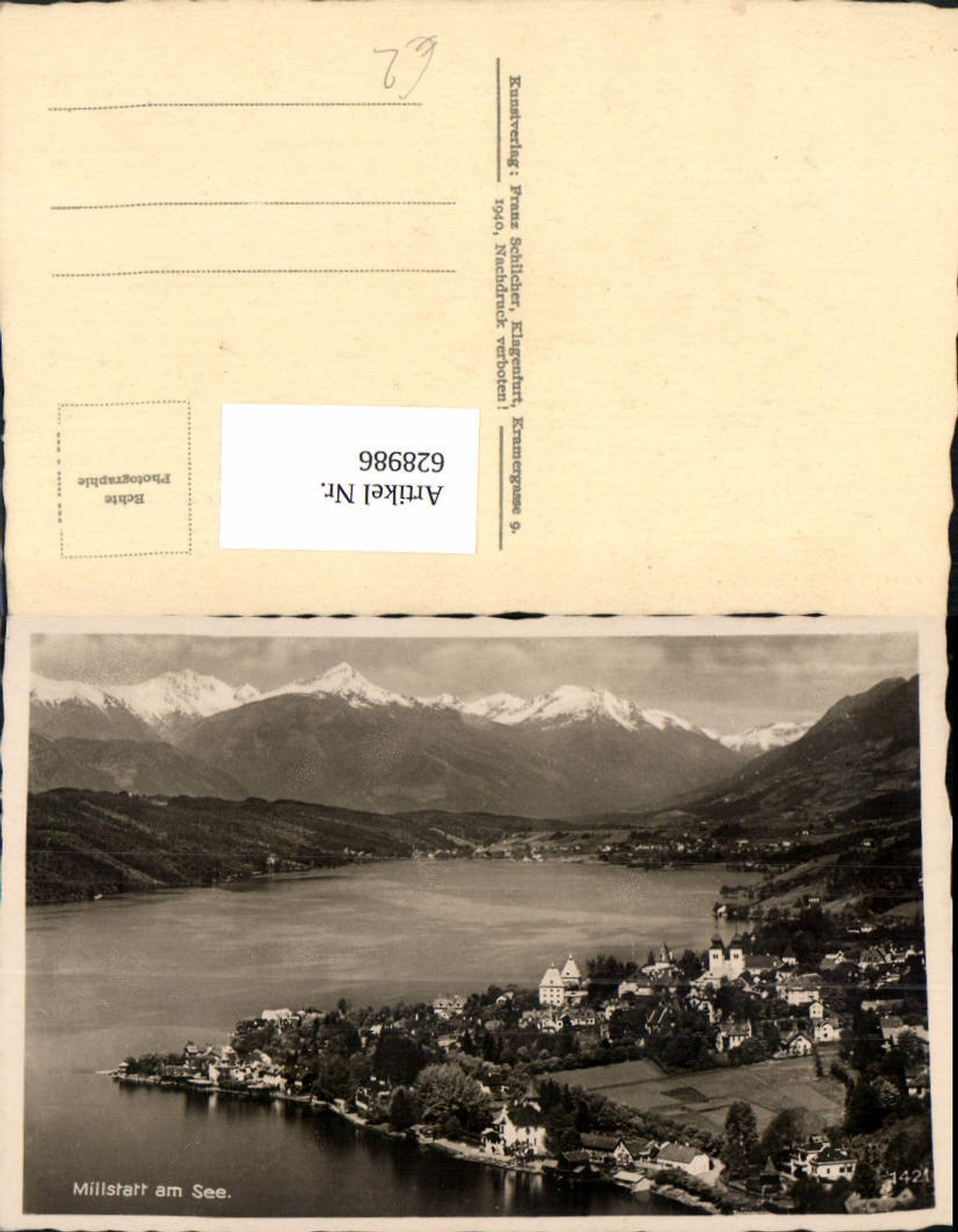 628986,Foto Ak Millstatt am See Ansicht