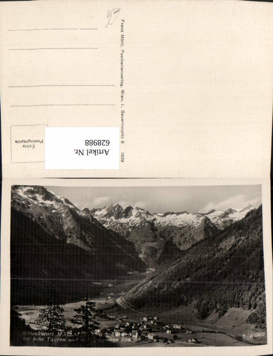 628988,Foto Ak Mallnitz m. Hohe Tauern u. Ankogelgruppe