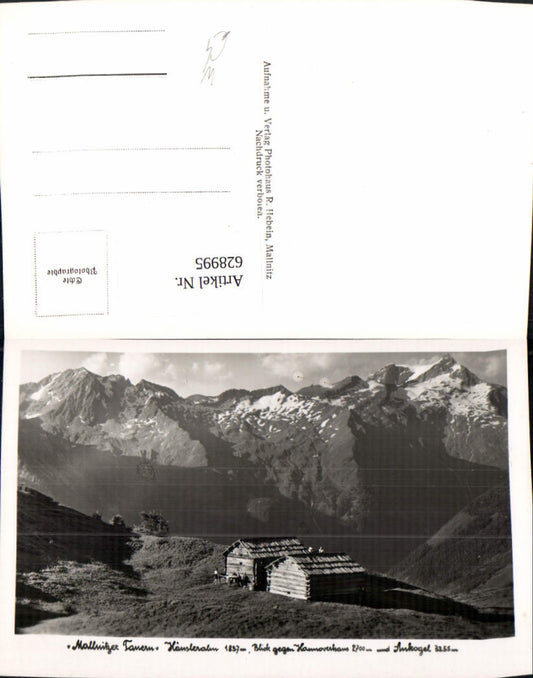 628995,Foto Ak Mallnitz Mallnitzer Tauern Häusleralm Blick geg. Hannoverhaus u. Ankogel