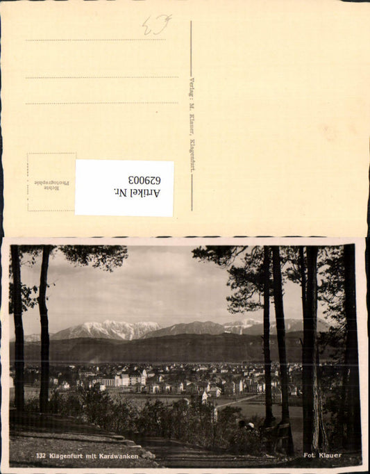 629003,Foto Ak Klagenfurt am Wörthersee m. Karawanken