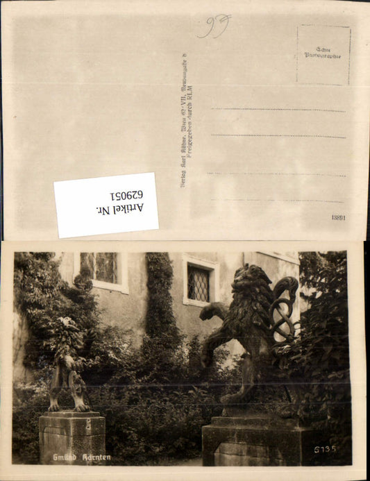 629051,Foto Ak Gmünd in Kärnten Ansicht Löwendenkmal