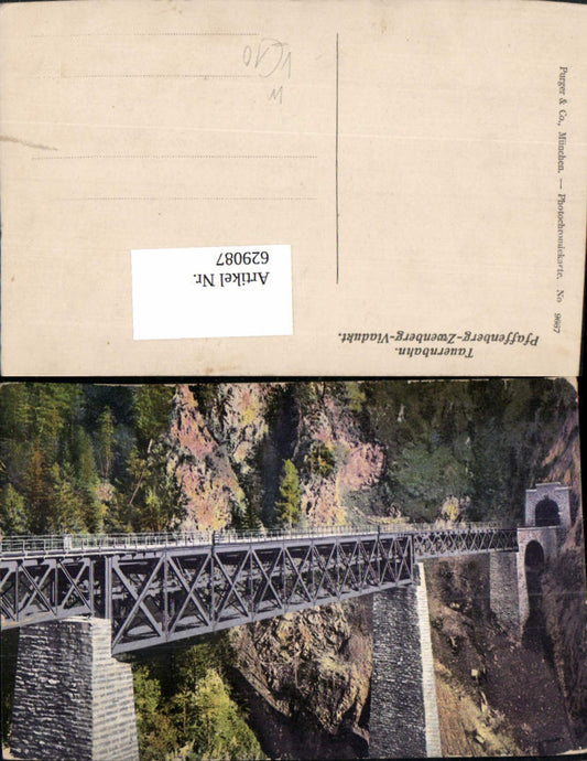 629087,Tauernbahn Pfaffenberg-Zwenberg-Viadukt Reißeck pub Purger Co 9667