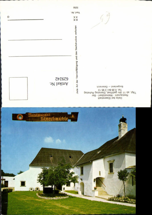 629242,Oslip b. Eisenstadt Restaurant Storchenmühle