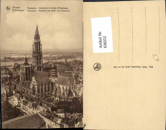 630252,Anvers Antwerpen Cathedrale et Coude d Austruweel Hoofdkerk Panorama Belgium