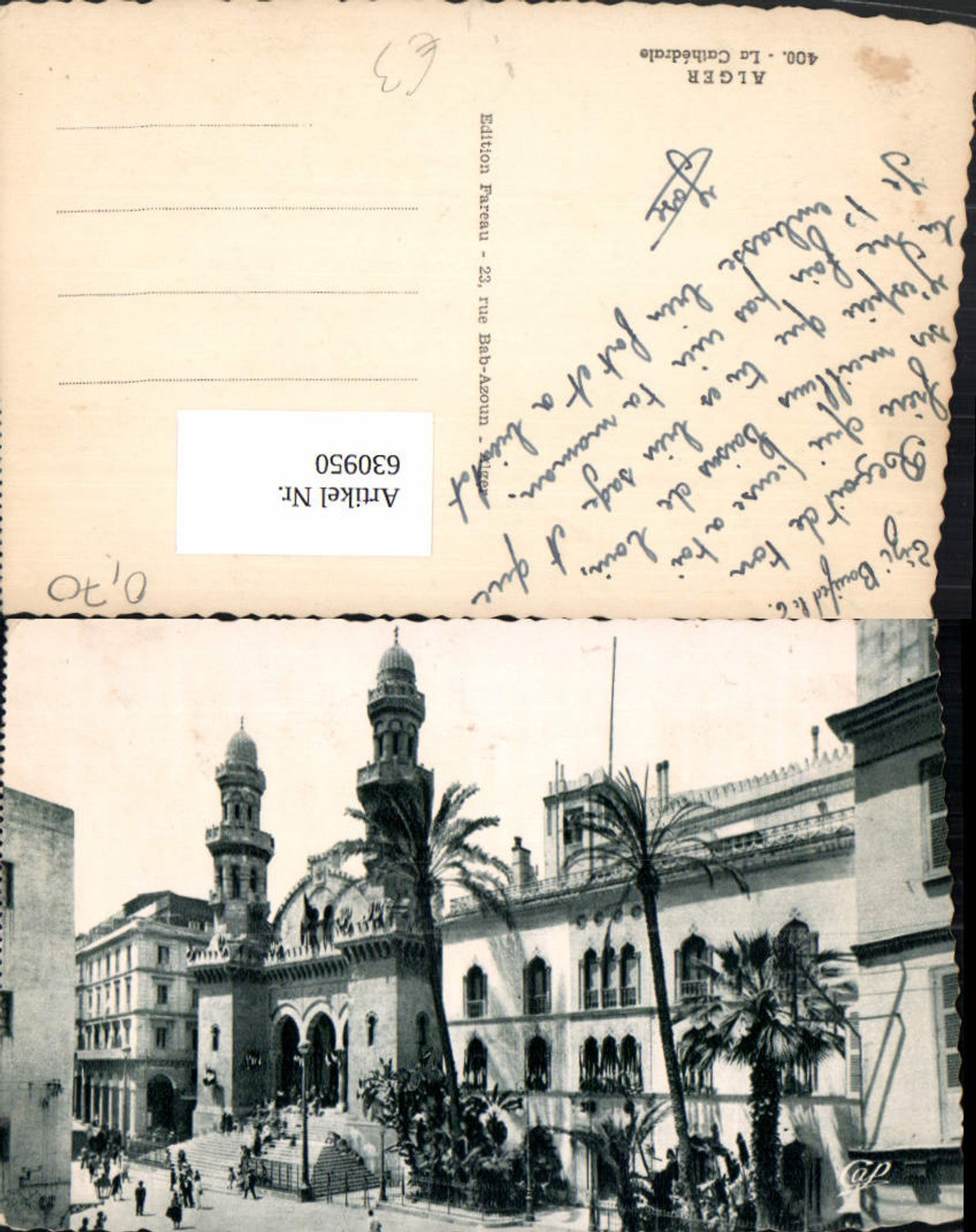 630950,Foto Ak Alger Algier La Cathedrale Algerien