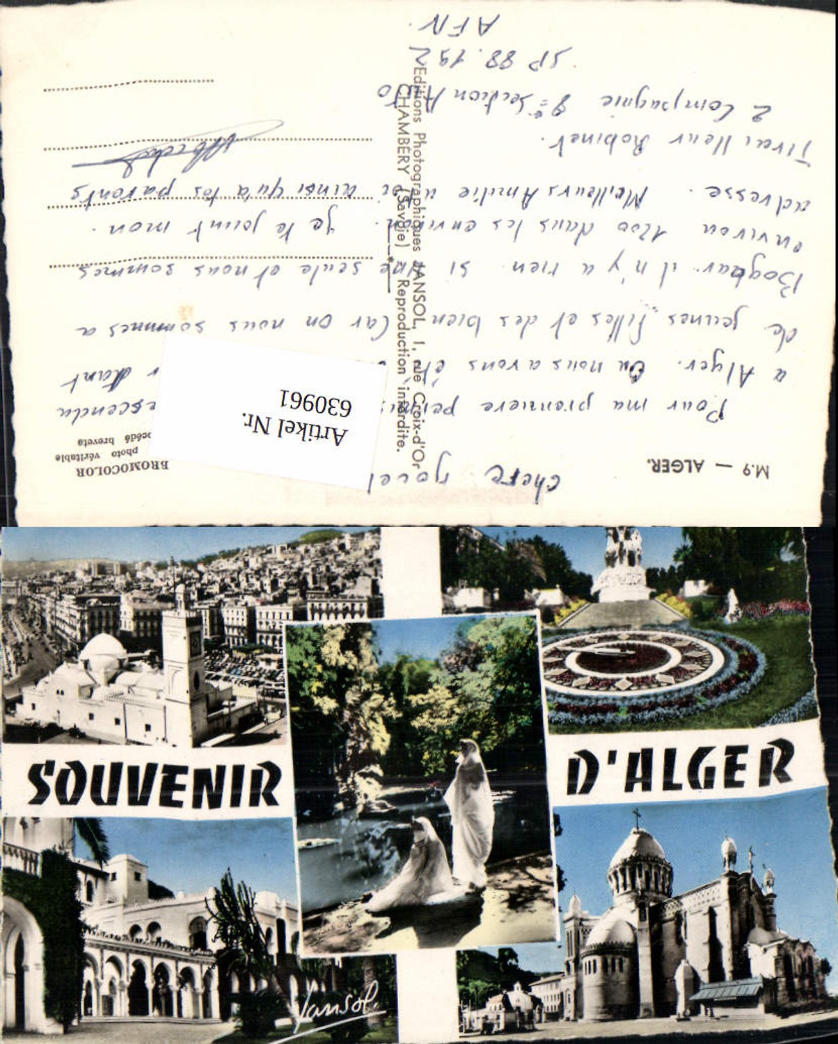 630961,Mehrbild Ak Souvenir de Alger Algier Algerien