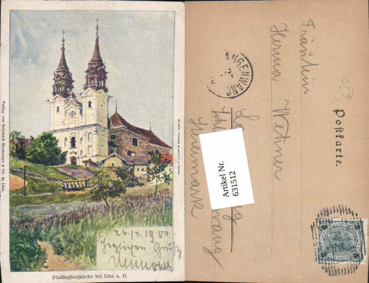 631512,Lithographie Hans Christiansen Pöstlingberg Linz an der Donau Philipp & Kramer