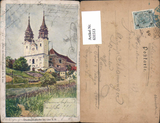 631513,Lithographie Hans Christiansen Pöstlingberg Linz an der Donau Philipp & Kramer