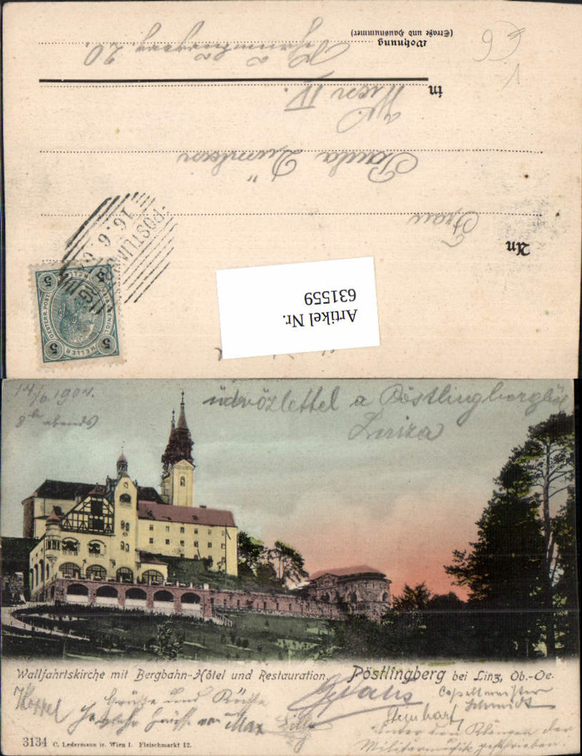 631559,Linz an der Donau Pöstlingberg Bergbahn Hotel Restauration pub Ledermann 3134
