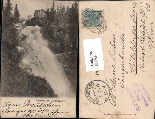 631749,Krimml Krimmler Wasserfall pub Würthle Sohn 3414