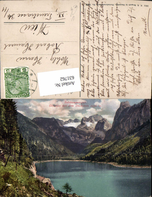 631762,Gosau Salzkammergut Gosausee m. d. Dachstein pub F. E. Brandt 1008