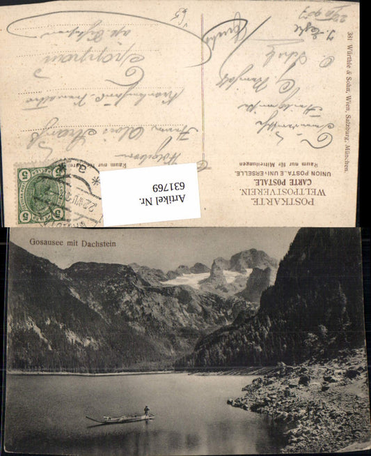 631769,Gosau Gosausee m. Dachstein Ruderboot Boot pub Würthle Sohn 381