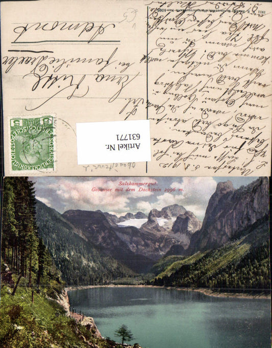 631771,Gosau Salzkammergut Gosausee m. d. Dachstein pub F. E. Brandt 1008