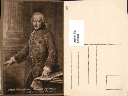 631848,Künstler Ak Joh. Georg Zieseniss Friedrich d. Große Adel Monarchie