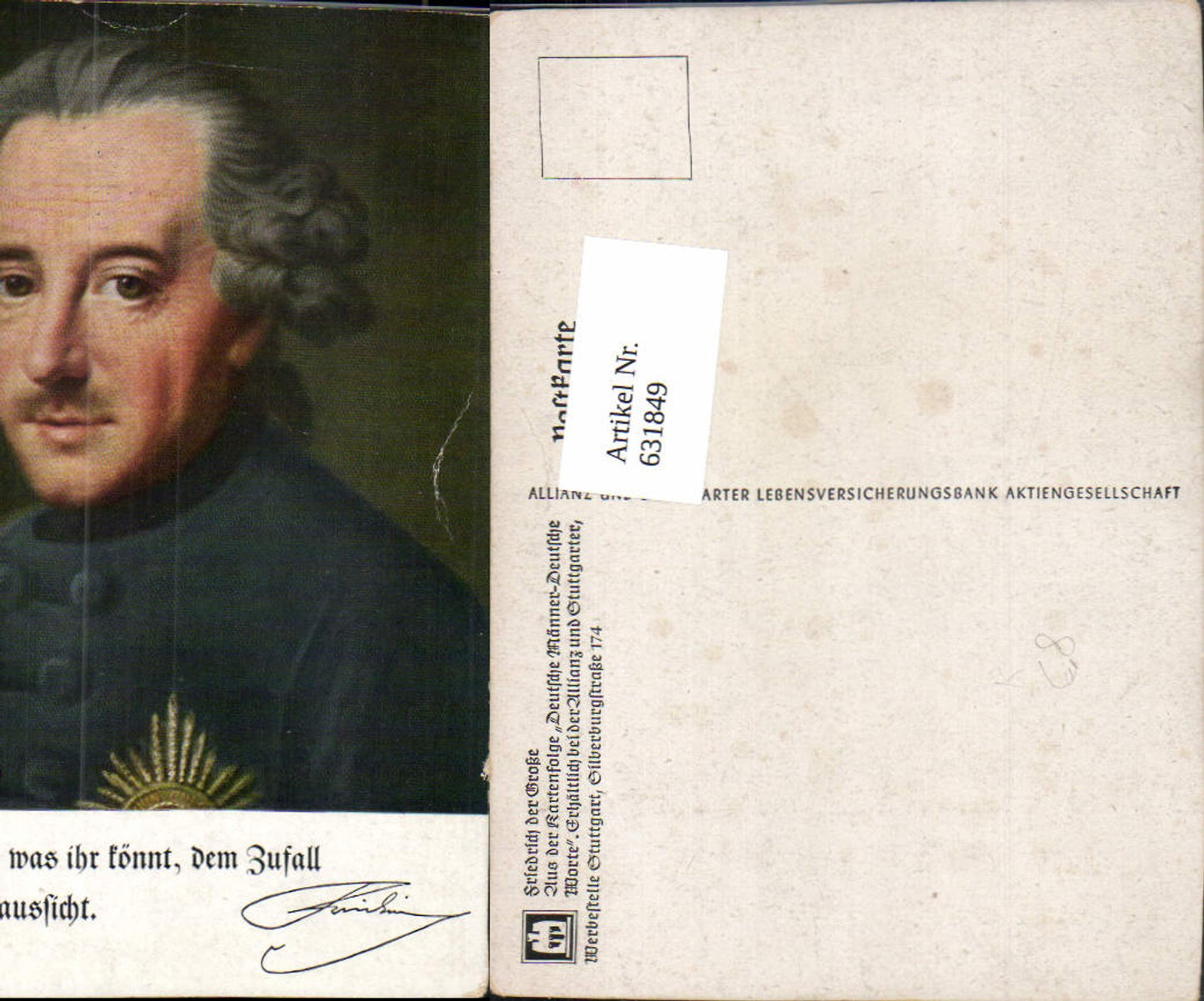 631849,Künstler Ak Friedrich der Große Adel Monarchie