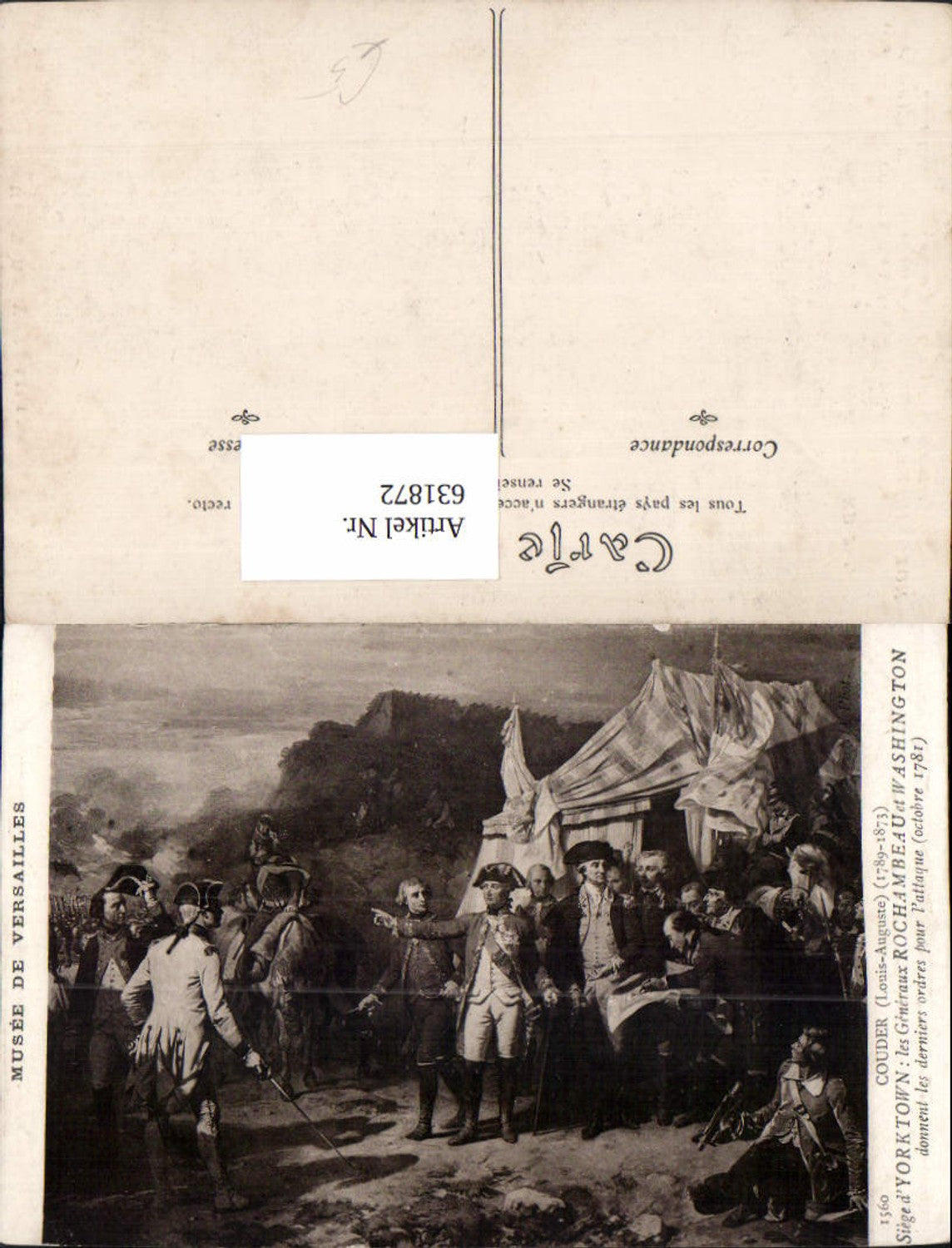 631872,Künstler Ak Couder Siege d Yorktown les Generaux Rochambeau et Washington Politik