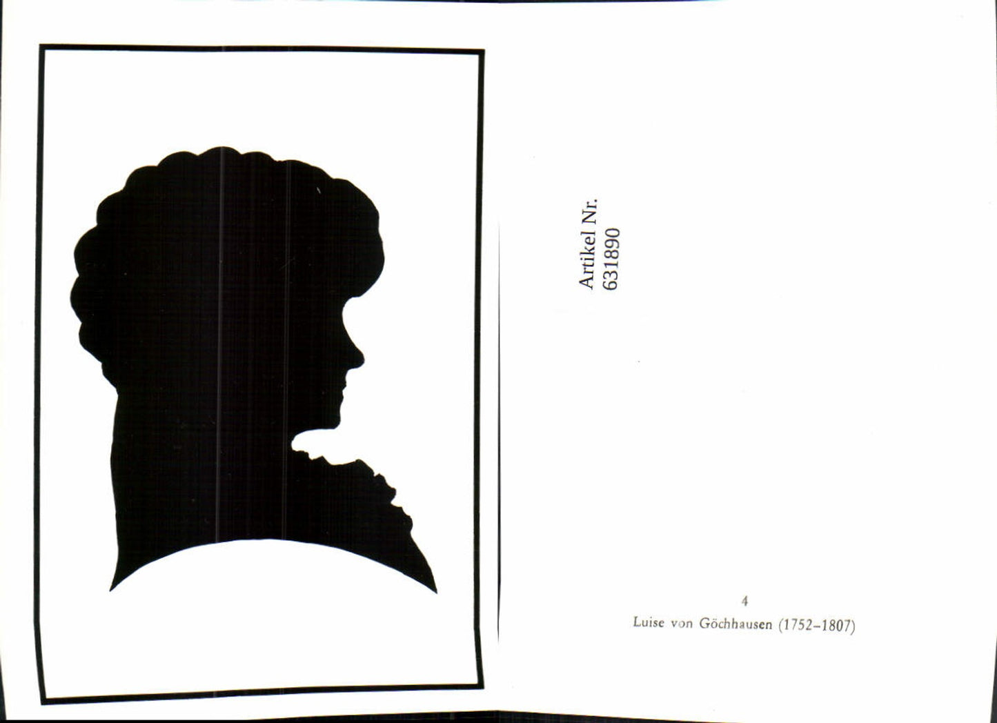 631890,Silhouette Scherenschnitt Luise v. Göchhausen Hofdame