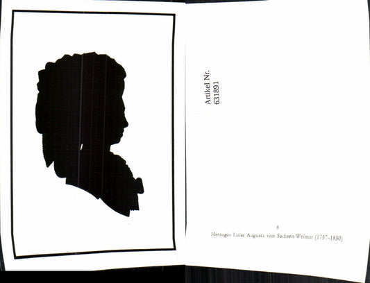 631891,Silhouette Scherenschnitt Herzogin Luise Augusta v. Sachsen-Weimar