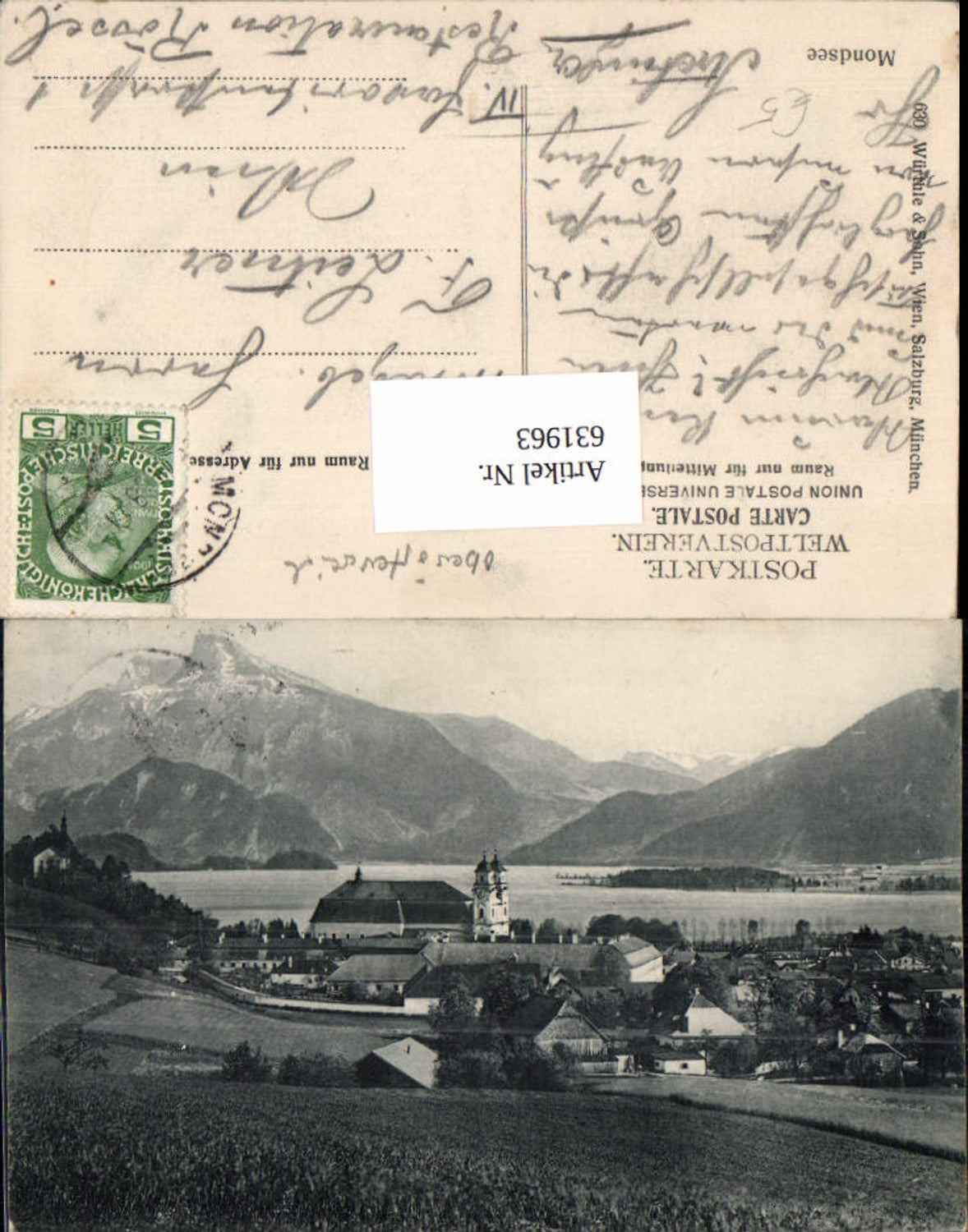 631963,Mondsee Totale pub Würthle & Sohn 630