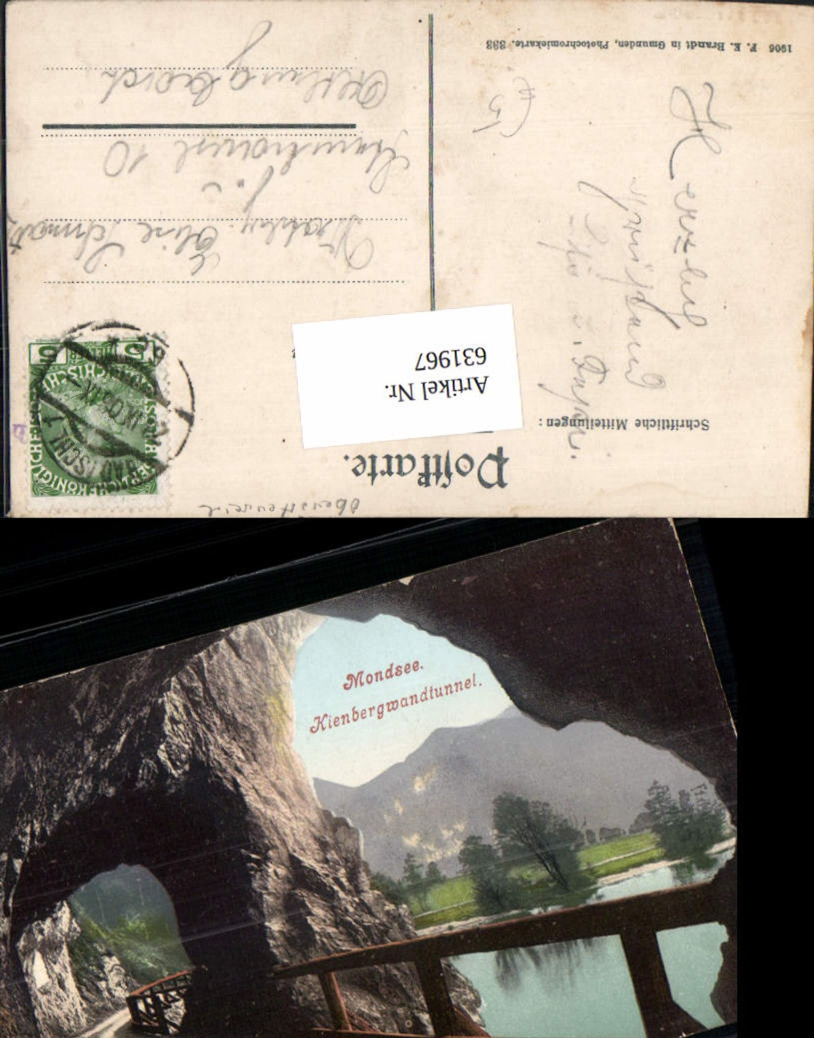 631967,Mondsee Scharfling Kienbergwandtunnel pub Brandt 333