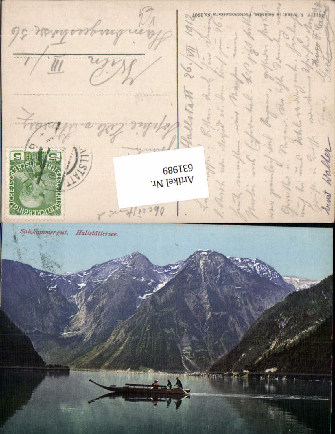 631989,Hallstatt am Hallstättersee Boot pub Brandt 1007