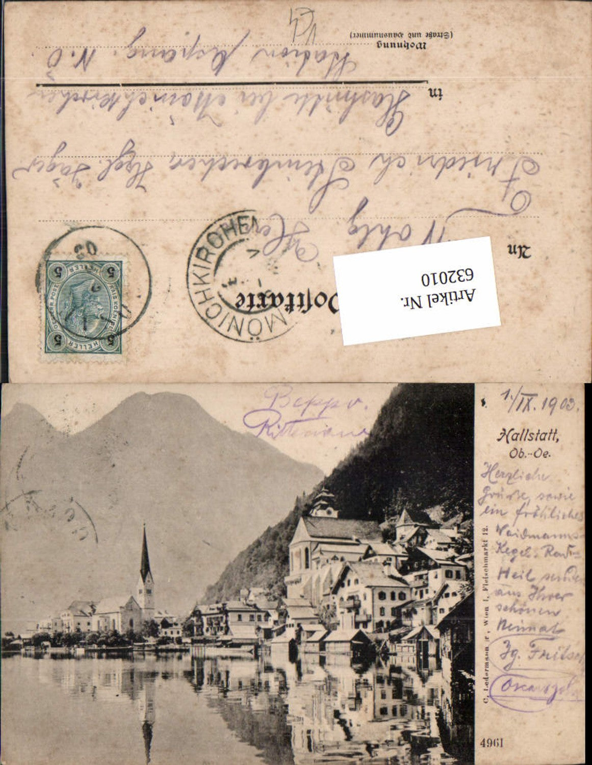 632010,Hallstatt pub Ledermann 4961 n. Mönichkirchen Stp. Glashütte